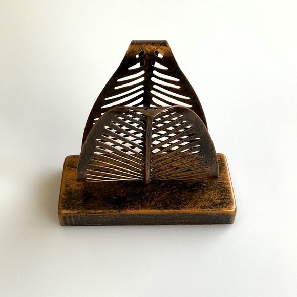 NEW MODERN LEAF NAPKIN HOLDER METAL - Picture 5 of 5